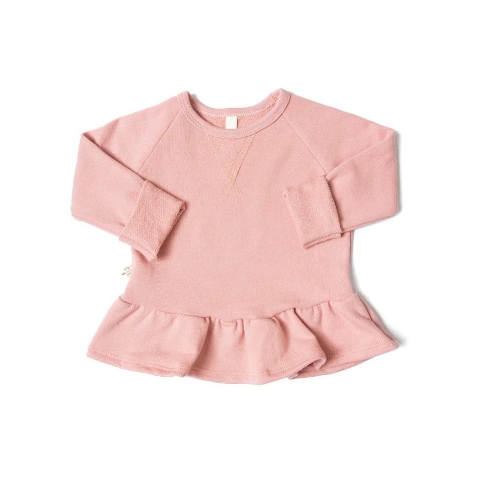 Childhoods Clothing Pink Peplum Crew - 2T